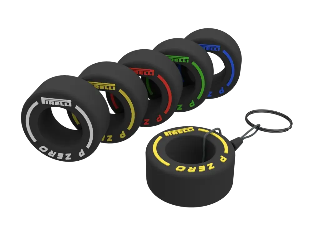 Pirelli P Zero F1 Tire Keychain 3D Printed